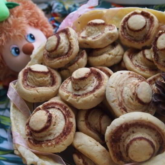 Рецепт печенье грибочки в лукошке