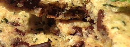 песочное печенье с горьким шоколадом, пармезаном и мятой. Шаг 8