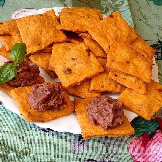 Рецепт постные томатные крекеры