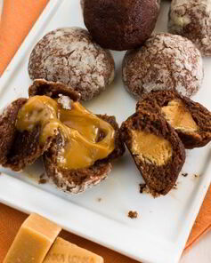 Шоколадное печенье с карамелью