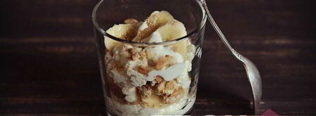 творожный десерт с печеньем и бананом. Шаг 5