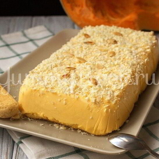 Рецепт тыквенный мусс с печеньем савоярди