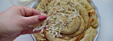 блинный рыбный пирог со шпинатом. Шаг 8