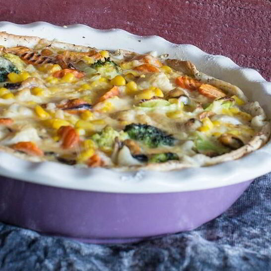 Рецепт киш лорен с итальянской овощной смесью