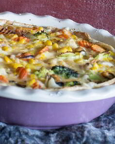 Киш лорен с итальянской овощной смесью