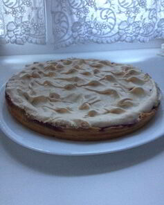 Клюквенный пирог с меренгами