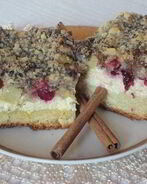 Обсыпной пирог с ревенем