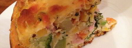 открытый овощной пирог с курицей. Шаг 4