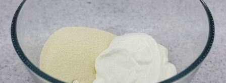 пирог из манной крупы с горохом. Шаг 4