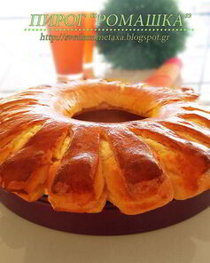 Пирог Ромашка с творожно-медовой начинкой