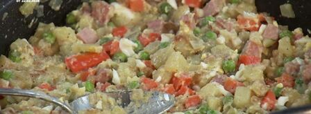 пирог с горячим оливье. Шаг 3