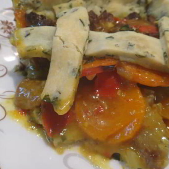 Рецепт пирог с говядиной и карри