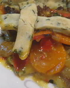 Пирог с говядиной и карри