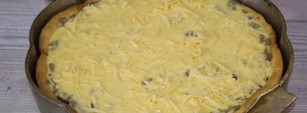 пирог с грибами и сыром. Шаг 21