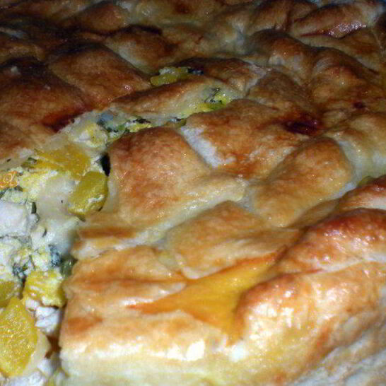 Рецепт пирог с курицей и тыквой