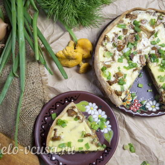 Рецепт пирог с лисичками