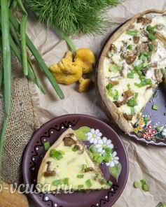 Пирог с лисичками
