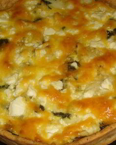 Пирог с рыбой и шпинатом