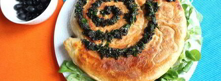 пирог-улитка с грибами и тунцом. Шаг 6