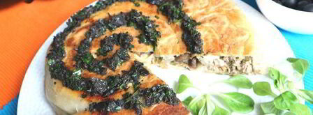 пирог-улитка с грибами и тунцом. Шаг 7