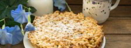 тертый пирог с яблоками. Шаг 7