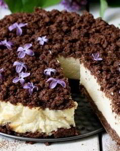 Торфяной пирог с творожно-сметанной начинкой