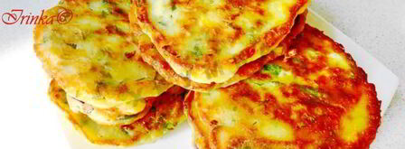 оладушки-пирожки с зеленью и яйцом. Шаг 8