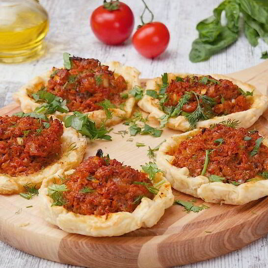 Рецепт открытые пирожки с мясом