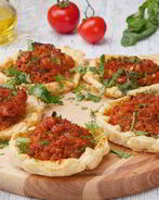 Открытые пирожки с мясом