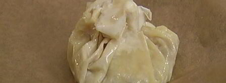 пирожки из теста фило с рисом и грибами. Шаг 10