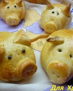 Пирожки с фаршем в духовке Румяные Хрюшки