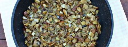 пирожки с грибами из слоеного теста. Шаг 5