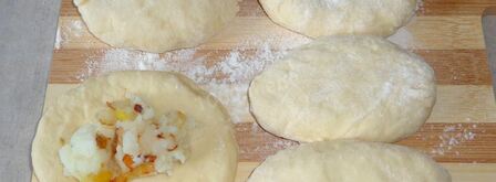 пирожки с картошкой на кефире жареные. Шаг 9