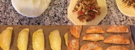 пирожки с мясом, булгуром и сулугуни. Шаг 6