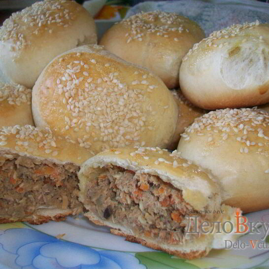 Рецепт пирожки с мясом в духовке