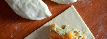 пирожки с рыбой о овощами. Шаг 3