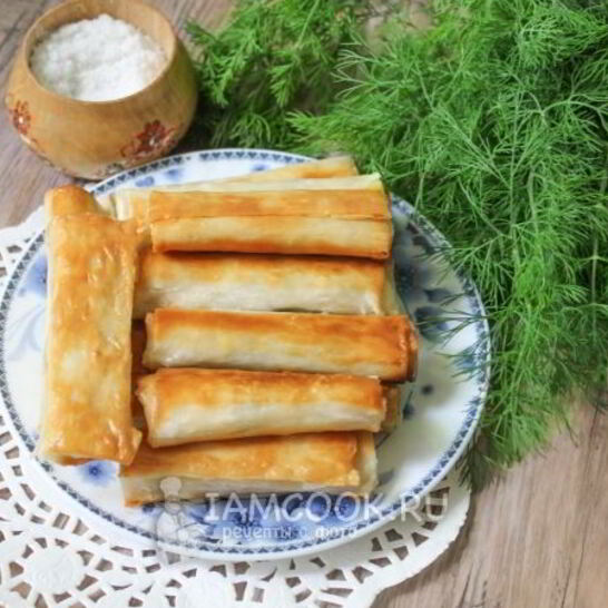 Рецепт пирожки-сигары с творогом
