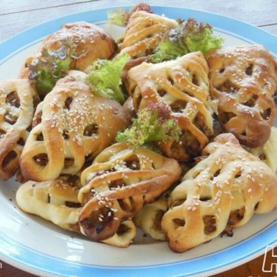 Рецепт плетеные пирожки из творожного теста