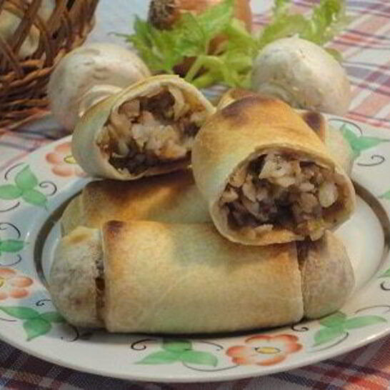 Рецепт постные пирожки с гречкой и грибами