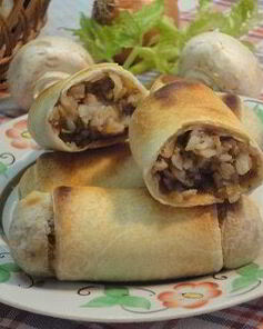 Постные пирожки с гречкой и грибами