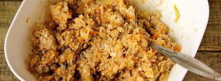 жареные пирожки с курицей, луком и морковью. Шаг 5