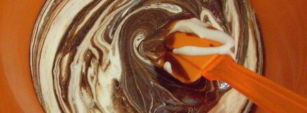 брауни с грецким орехом и сливочной начинкой. Шаг 3