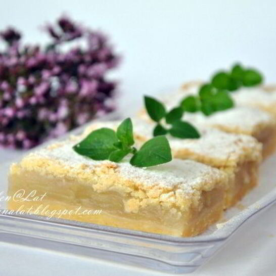 Рецепт пирожное яблочные полоски