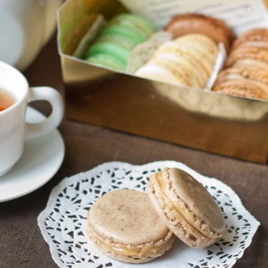 Рецепт пирожные макарон с чаем эрл грей и соленой карамелью