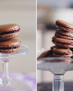 Пирожные макароны с шоколадом