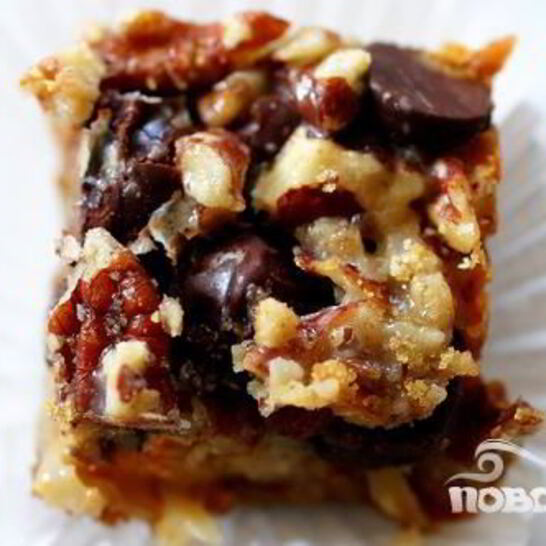 Рецепт пирожные с шоколадом, сгущенкой и орехами