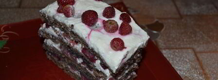 шоколадно-творожное пирожное с ягодами. Шаг 8