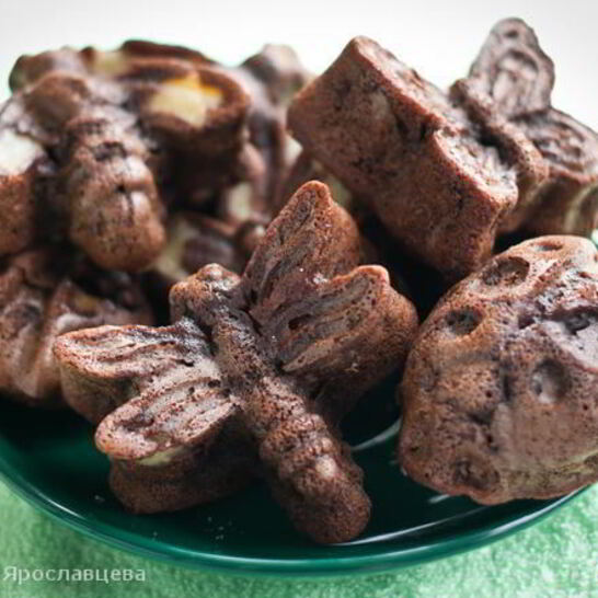 Рецепт шоколадные пирожные с бананом