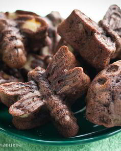 Шоколадные пирожные с бананом