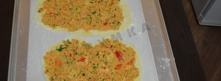 домашний турецкий лахмаджун пицца с фаршем. Шаг 9